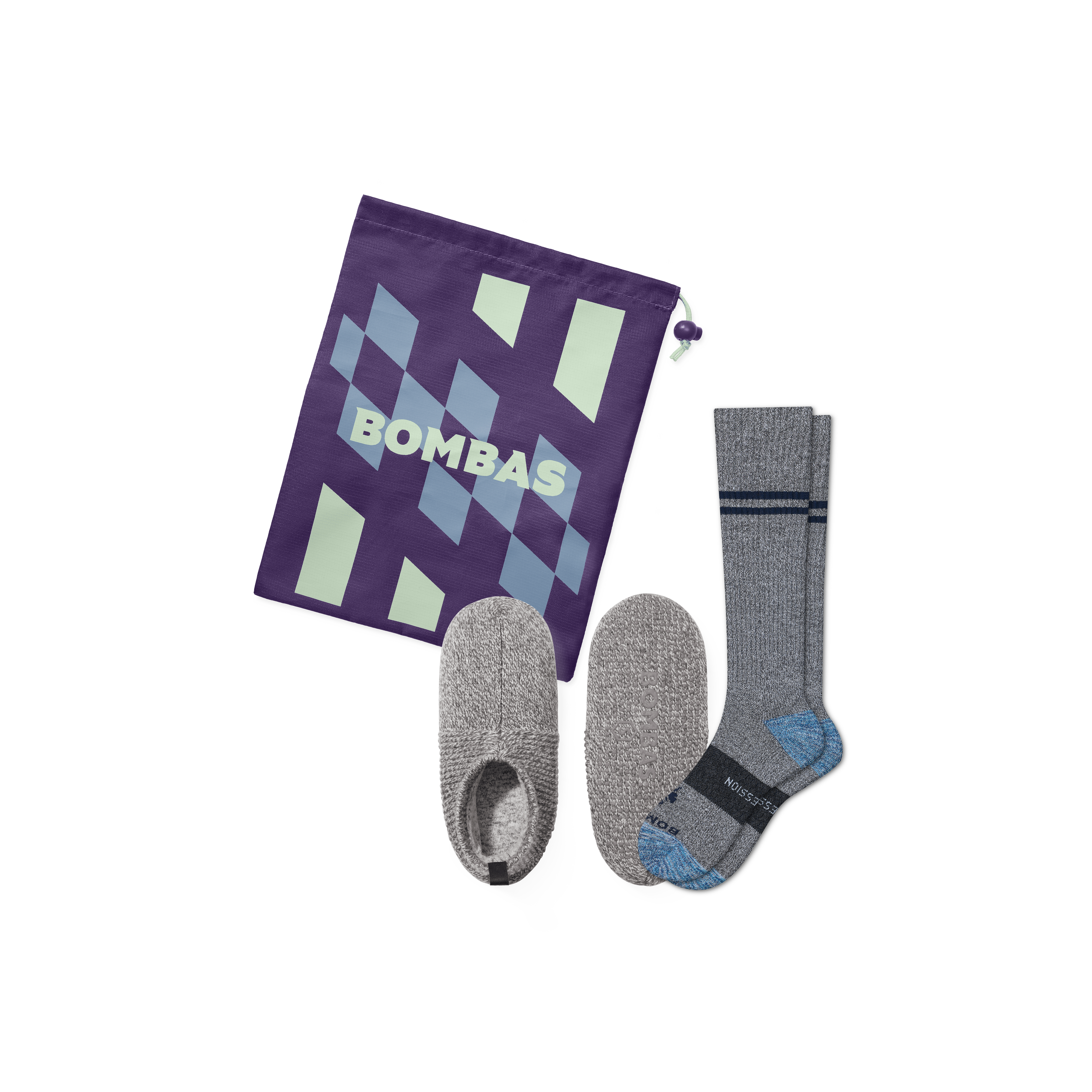 Women's Travel Compression Sock and Gripper Slipper 2-Pack (4)