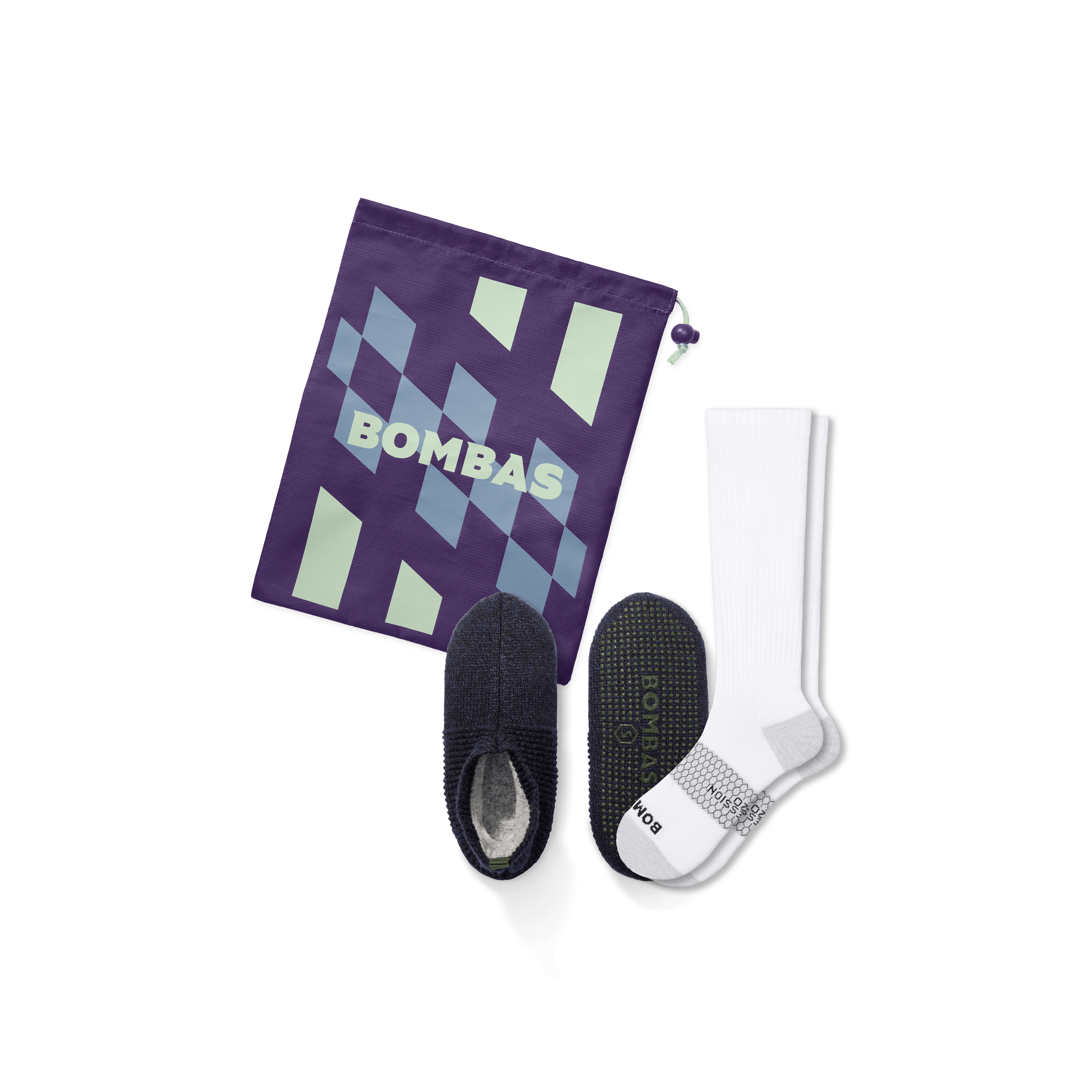 Men's Travel Compression Sock and Gripper Slipper 2-Pack (7)